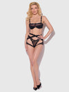 Yvone Lace Bra, Garter & Tanga Set from Love It Curvy