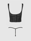 Yvone Shimmer Mesh Bustier & G-String Set from Love It Curvy