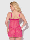 Yvone Lace Openable Cup Babydoll & G-String Set from Love It Curvy
