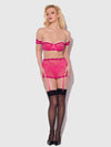Yvone Lace Bra & Skirted Garter Panty Set from Love It Curvy