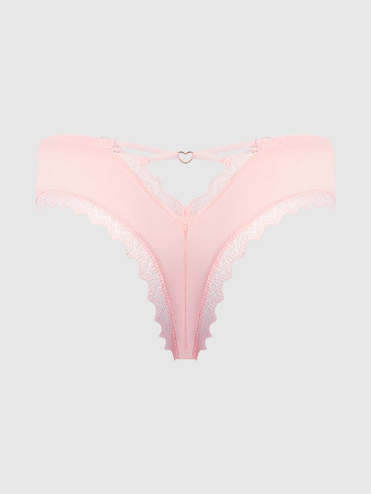 Vera Micro & Lace Heart Charm Cheeky from Love It Curvy