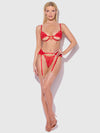 Cecily Lace & Chain Bra, Garter & G-String Set from Love It Curvy
