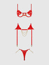 Cecily Lace & Chain Bra, Garter & G-String Set from Love It Curvy