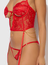 Cecily Lace & Chain Bustier & Backless Hipster Set from Love It Curvy
