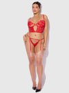 Cecily Lace & Chain Bustier & Backless Hipster Set from Love It Curvy