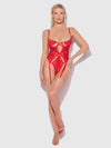 Cecily Lace & Chain Gartered Teddy from Love It Curvy