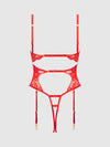 Cecily Lace & Chain Gartered Teddy from Love It Curvy