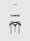 Felicia Leopard Mesh & Lace Bra, Garter & G-String Set from Love It Curvy