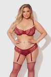 Eden Embroidered Lace Bra & Backless Hipster Set from Love It Curvy