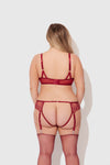 Eden Embroidered Lace Bra & Backless Hipster Set from Love It Curvy
