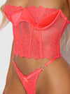 Eden Embroidered Bustier & Tanga Set from Love It Curvy