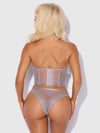 Eden Embroidered Bustier & Tanga Set from Love It Curvy