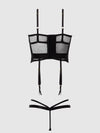 Dragon Satin Open Cup Corset & Crotchless Thong Set from Love It Curvy