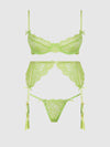 Shavon Lace & Chiffon Bustier & Thong Set from Love It Curvy