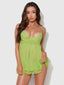 Shavon Lace & Chiffon Babydoll & G-String Set from Love It Curvy