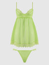 Shavon Lace & Chiffon Babydoll & G-String Set from Love It Curvy