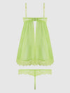 Shavon Lace & Chiffon Babydoll & G-String Set from Love It Curvy