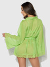 Shavon Lace & Chiffon Robe, Bralette & G-String Set from Love It Curvy
