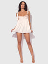 Rosalie Satin & Embroidered Lace Babydoll & G-String Set from Love It Curvy
