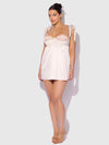 Rosalie Satin & Embroidered Lace Babydoll & G-String Set from Love It Curvy