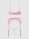 Blair Satin & Lace Bra, Garter & G-String Set from Love It Curvy