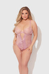 Blair Satin & Lace Corseted Underwire Teddy from Love It Curvy
