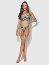Nova Blacklight Lace Bra & Gartered Thong Set from Love It Curvy