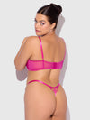 Nova Blacklight Lace Bra & Crotchless G-String Set from Love It Curvy