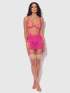 Nova Blacklight Lace Bra, Skirt & G-String Set from Love It Curvy