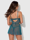 Nova Blacklight Lace Babydoll & G-String Set from Love It Curvy
