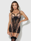 Nova Blacklight Lace Chemise & Thong Set from Love It Curvy