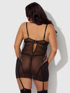 Nova Blacklight Lace Chemise & Thong Set from Love It Curvy