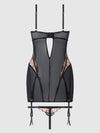 Nova Blacklight Lace Chemise & Thong Set from Love It Curvy