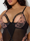 Nova Blacklight Lace Chemise & Thong Set from Love It Curvy
