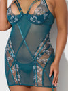 Nova Blacklight Lace Chemise & Thong Set from Love It Curvy