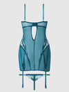 Nova Blacklight Lace Chemise & Thong Set from Love It Curvy