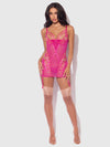 Nova Blacklight Lace Chemise & Thong Set from Love It Curvy