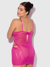 Nova Blacklight Lace Chemise & Thong Set from Love It Curvy