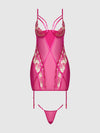 Nova Blacklight Lace Chemise & Thong Set from Love It Curvy