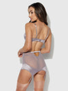 Raquel Mesh & Silky Micro Bra, Garter Skirt & G-String Set from Love It Curvy