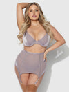 Raquel Mesh & Silky Micro Bra, Garter Skirt & G-String Set from Love It Curvy