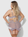 Raquel Mesh & Silky Micro Bra, Garter Skirt & G-String Set from Love It Curvy