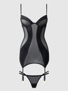 Raquel Mesh & Silky Micro Underwire Chemise & G-String Set from Love It Curvy