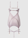 Raquel Mesh & Silky Micro Underwire Chemise & G-String Set from Love It Curvy