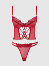 Ashley Alexiss Lace Bustier & G-String Set from Love It Curvy