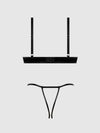 Trinity Patent Bra & Lace Up Crotchless Panty Set from Love It Curvy