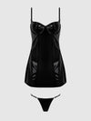 Trinity Patent Chemise & G-String Set from Love It Curvy