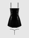 Trinity Patent Chemise & G-String Set from Love It Curvy