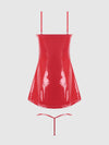 Trinity Patent Chemise & G-String Set from Love It Curvy