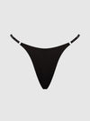 Krystal Side Slider & Rhinestone Fringe Back G-String from Love It Curvy
